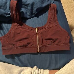 lululemon athletica Front-Zip Sports Bra in Deep Wine 36B-C